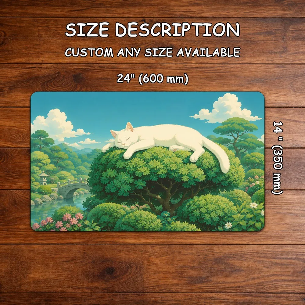 MTG Commander Playmat, Forest Familiar palymat, Familiar Fantasy Magic The Gathering EDH Card Game Rubber Base Gaming Mat