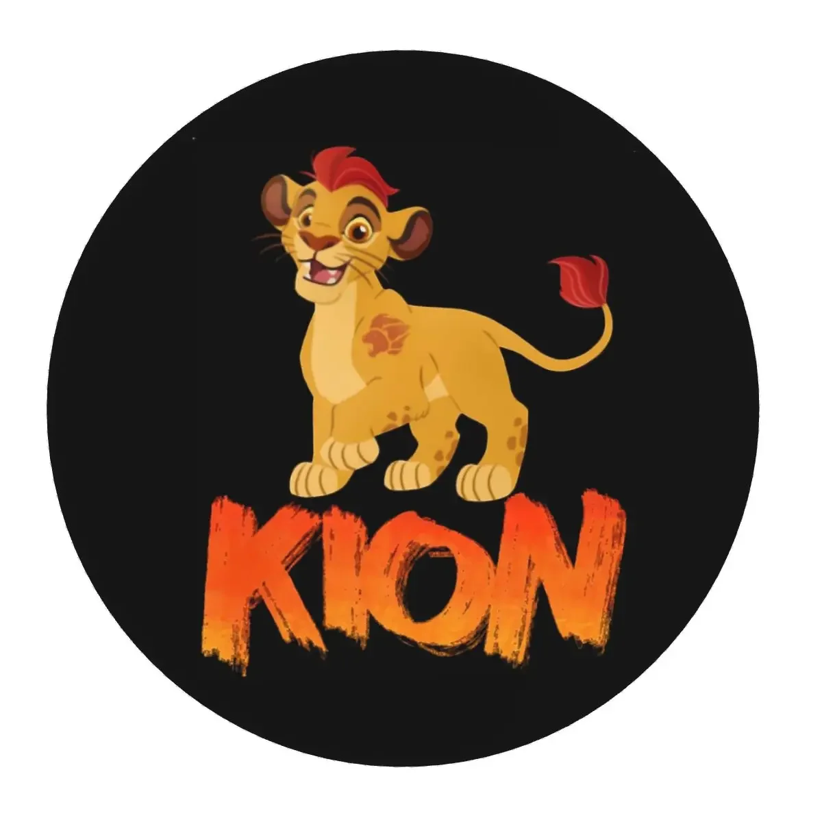 Mouse Pad Redondo Lion Guard Kion para Computador, Tapete para Teclado e Mouse, Acessórios de Escritório, Tapetes de Mesa