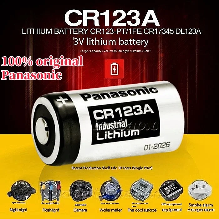 1PCS-10PCS Original Panasonic 123 Lithium 3V Arlo Camera Battery CR123A CR17345 DL123A EL123A 123A