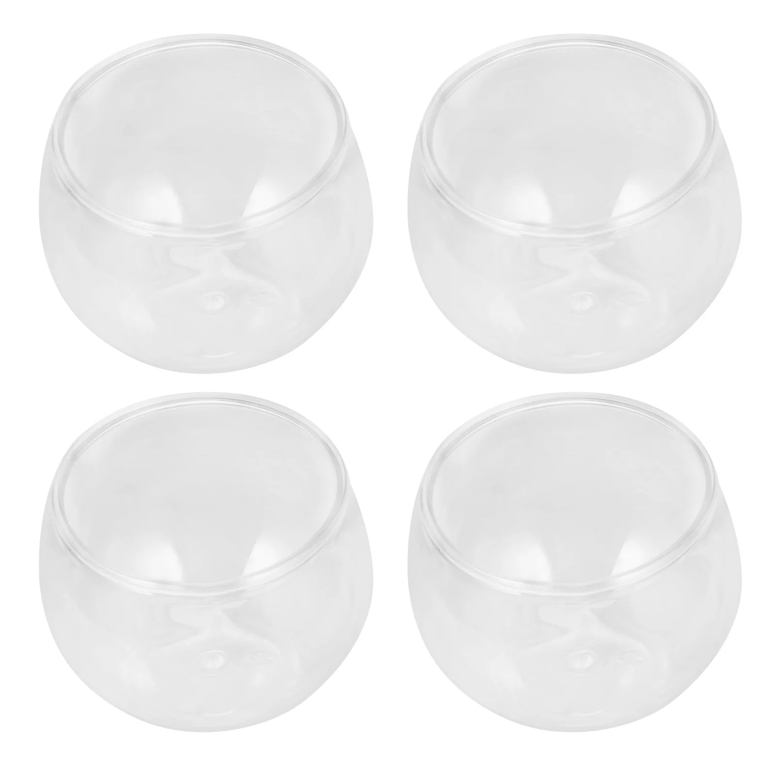 

12 pcs 75 Ml Pet Rounded Mousse Cups Reusable Snack Cups Thickened Dessert Containers For Ice Cream Cake Storage Transparent