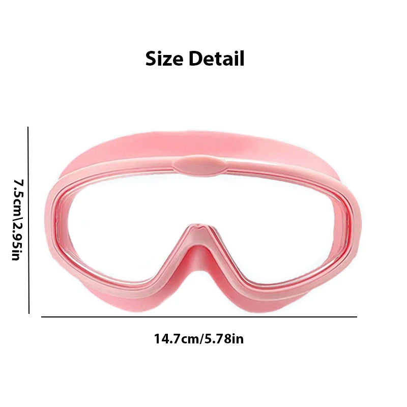 Kids Swimming Goggles with Earplugs,  Anti-fog Big Frame Swim Glasses for Children, Boys Girls Sport Eyewear