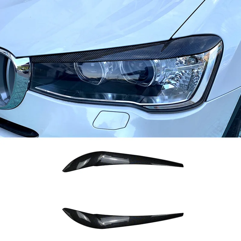 

Car Lamp Eyebrow Headlight Decorative Stickers Carbon Fiber Pattern For BMW X3 X4 G01 G02 2018-2023 Auto Accessories