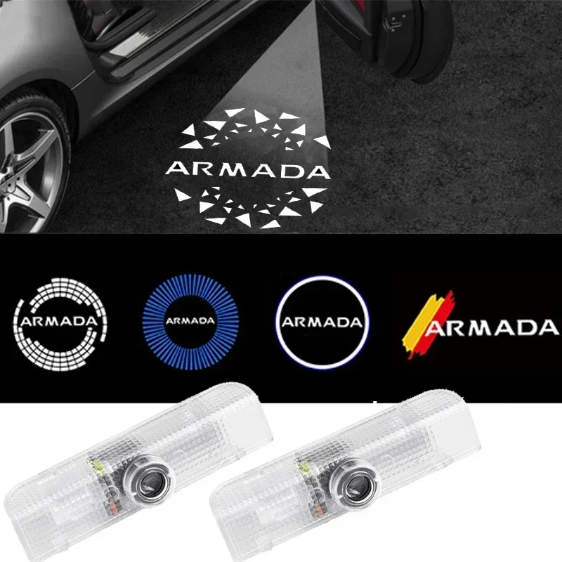 

2PCS LED Car Door Projector Shadow Welcome Lights for Nissan Armada 2004-2018 2017 2016 2015 2014 2013 Courtesy Ghost Lamps