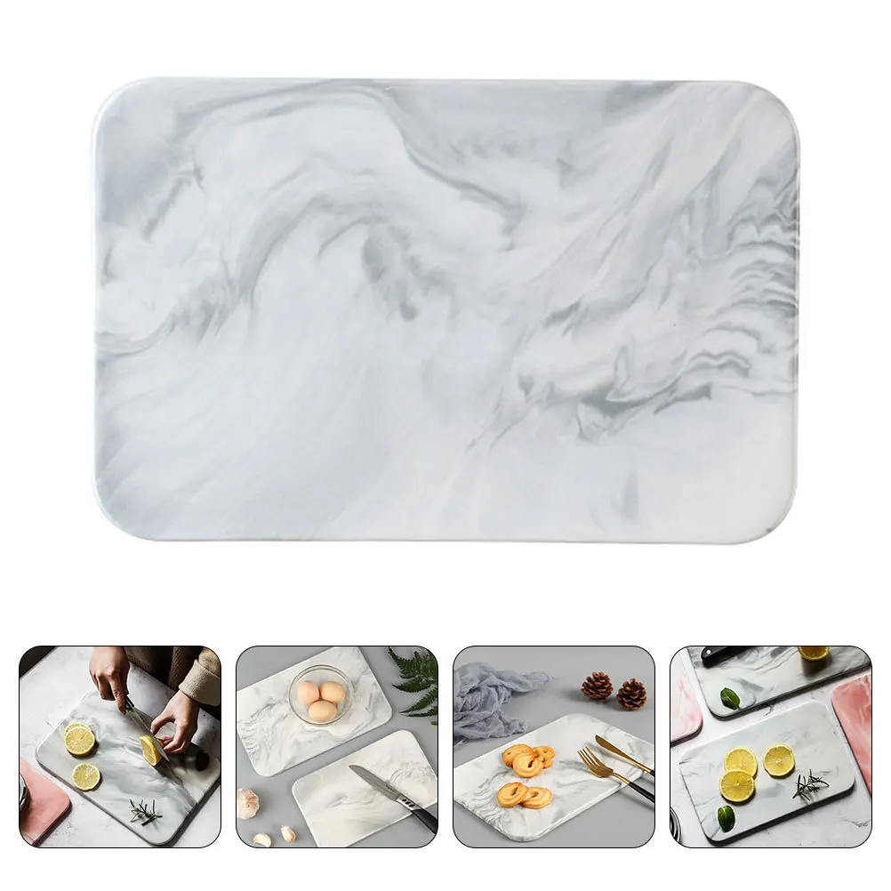 

Ceramic Rectangle Cake Board Marble Pattern Large Flat Plate Bread Tray Sushi Serving Multi-Purpose Cake Transfer Plate Bakery