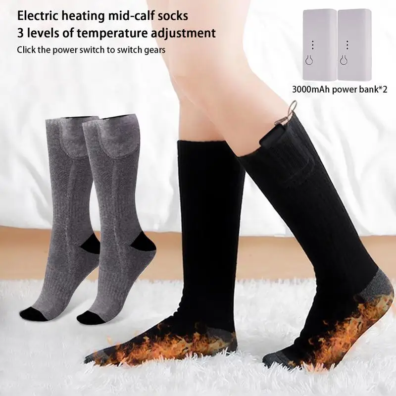 Electric Heating Socks Electric Winter Temperature Control Warm Socks Temperature Control Winter Accessory For Outdoor Workers