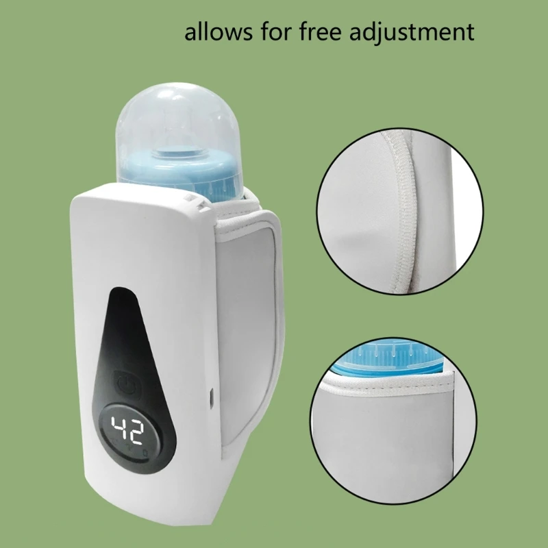 

Rechargeable Bottle Warmer Portable Cordless Charging Milk Bottle Sleeve for Breastmilk and Formula Easy to Use Drop shipping