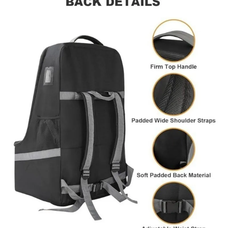 Mochila de viaje para asiento de coche, diseño de mochila acolchada de ajuste Universal para asientos de coche infantiles/reforadores, viajes familiares, duradera y plegable
