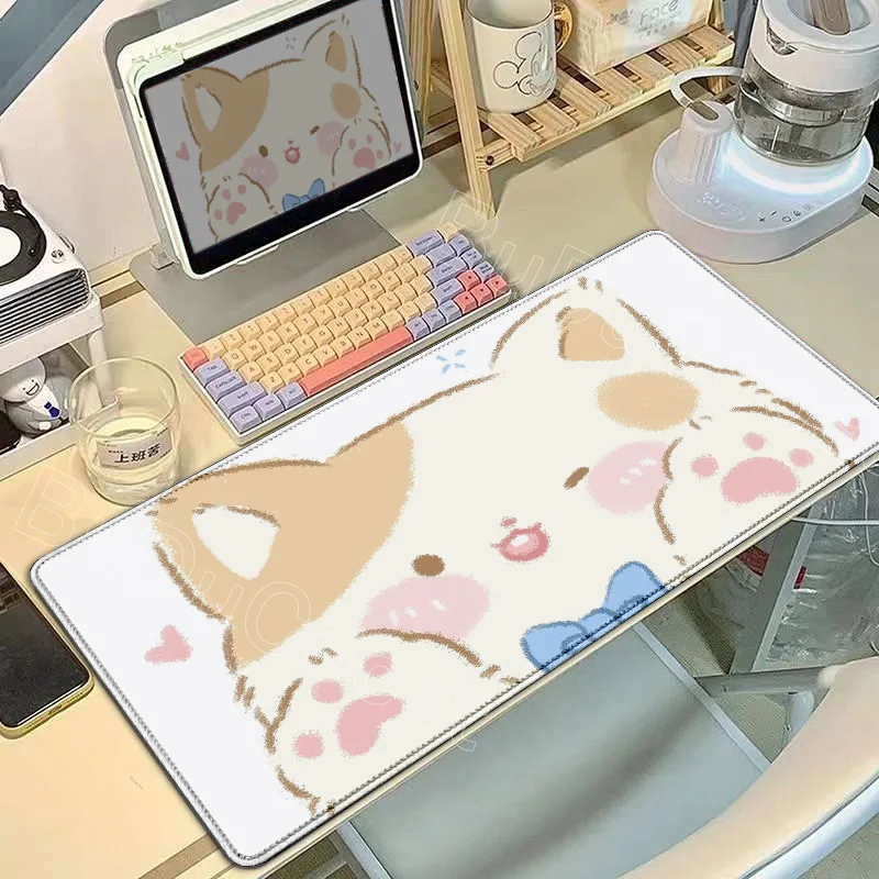 

New Funny Cartoon Dog Mouse Pads Cute Computer XXL Mousepad Company Desk Pad 900X400 Large Kawaii Cushion Office Accessories Rug