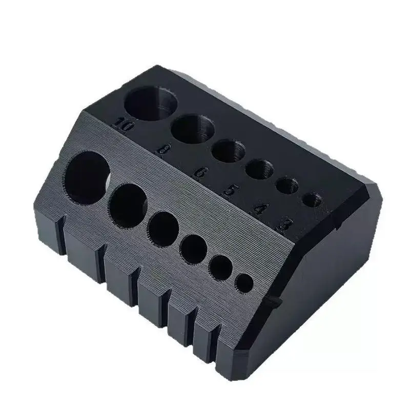 Hot Green Plastic Drill Bit Storage Holder With Clear Size Markings Perfect For DIY Garage Workshop Woodworking Uses