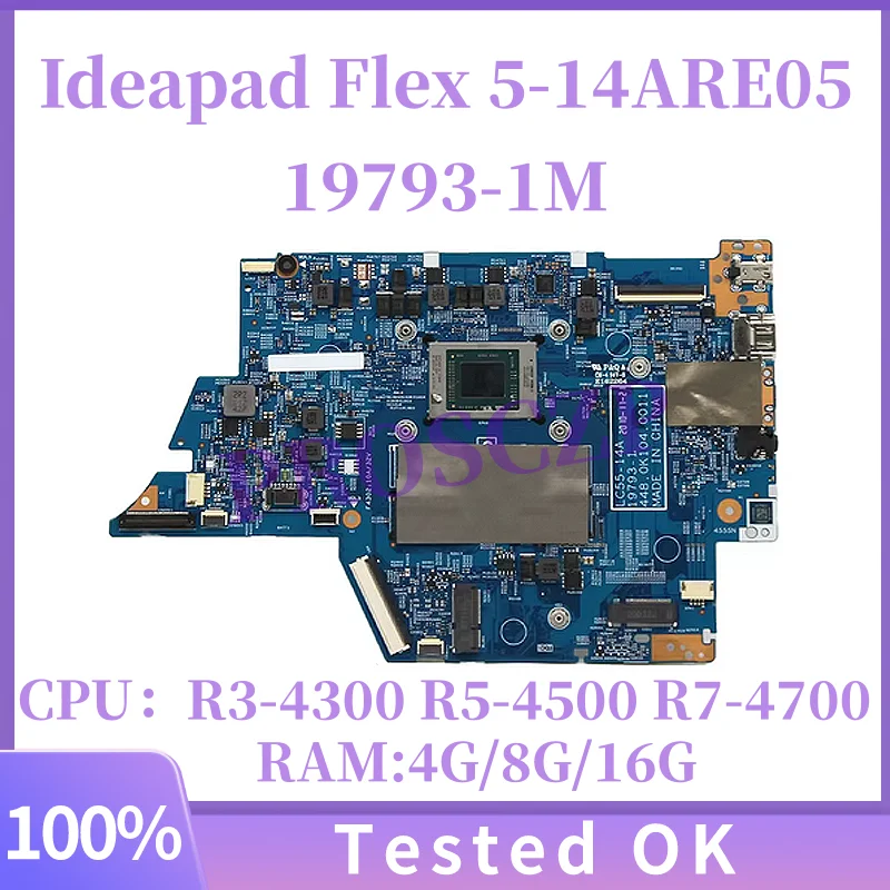 

19793-1M LC55-14A для Lenovo Ideapad Flex 5-14ARE05 Материнская плата для ноутбука с процессором R3-4300 R5-4500 R7-4700 4G/8G/16G-RAM 5B20S44390