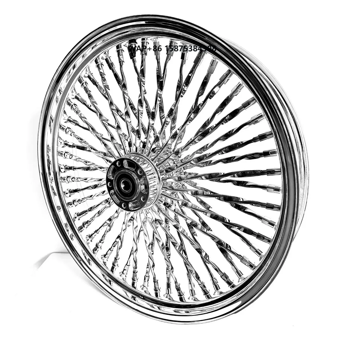 

Chrome Color Aluminum Alloy Wheel Accessories Front & Rear Compatible for Harley 08-later FLSTF FLSTFB FLSTFBS New Motorcycles