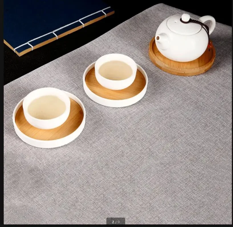 

Ceramic Tea Set Plastic Bamboo Coaster Insulation Pads Portable Travel Kung Fu Tea Set Bamboo Placemat Storage Tray Teaware Sets