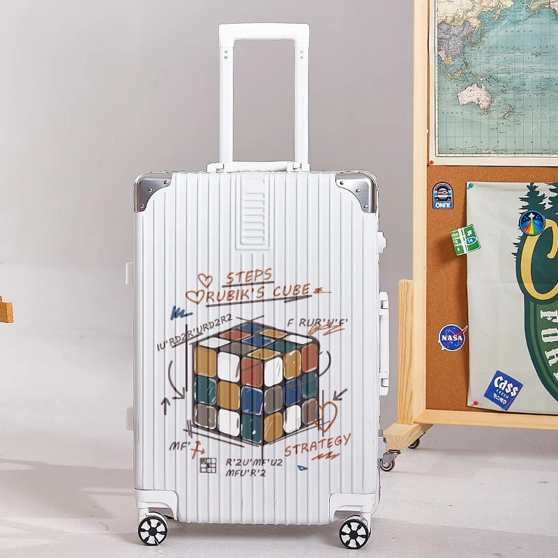 مجموعة الأمتعة PC + ABS أمتعة متينة مع حقيبة عجلات عالمية 20/22/22/24/26/28 بوصة حقيبة أمتعة تحمل عربة الصعود #3