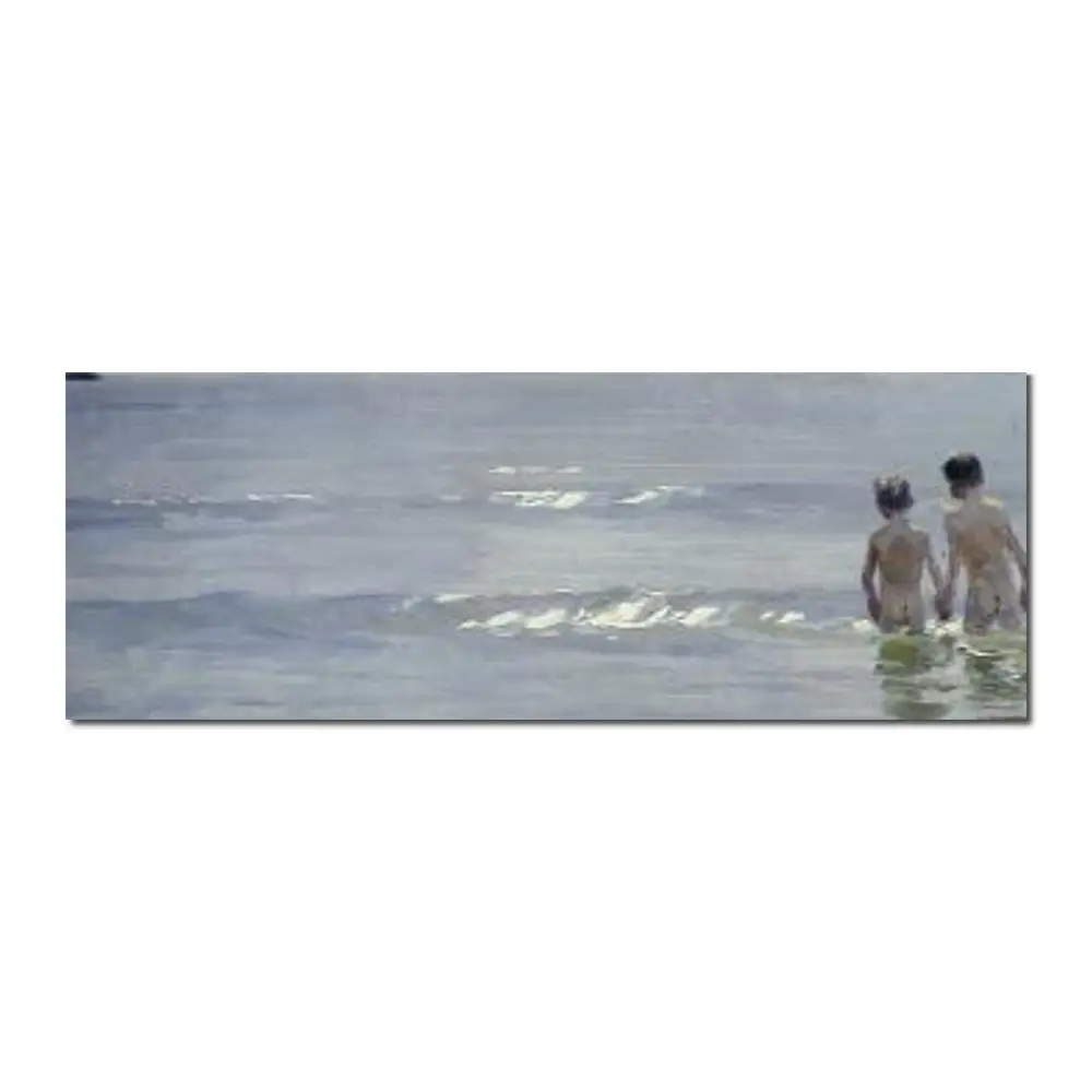 Boys Bathing On The Beach At Skagen by Peter Severin Kroyer oil painting Portrait Landscape Art High quality Hand painted