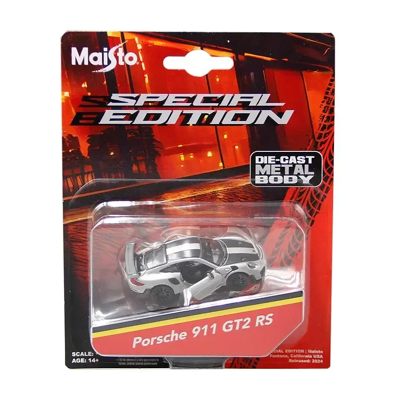 Maisto 1:64 Scale Porsche 911 GT2 RS Diecast Alloy Car Model Bugatti Chiron Supercar Collection Decoration Kids Toy Gift image 2