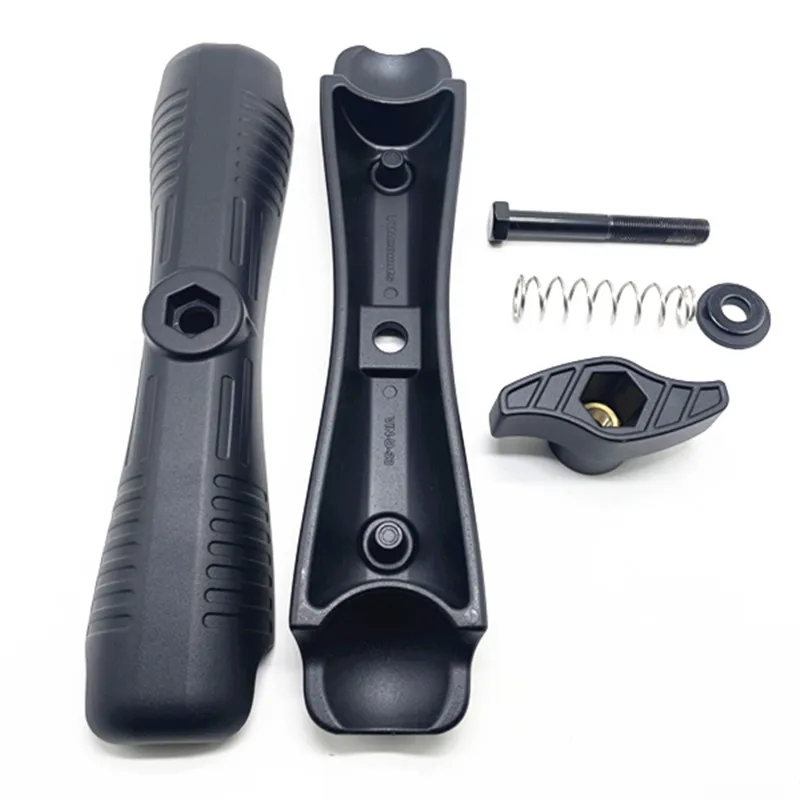 ذراع بمقبس مزدوج من الألومنيوم مقاس 12.99 بوصة مع صامولة مربى - مقاس D طويل للكرة مقاس 2.25 بوصة