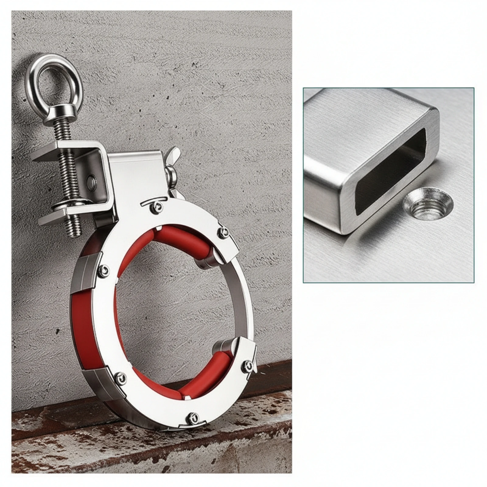 Bridge Auxiliary Pulley Adjustable Pulley with Clamp Cable Guide Heavy-Duty Thickened for Electricians, Beam Mounting view 3