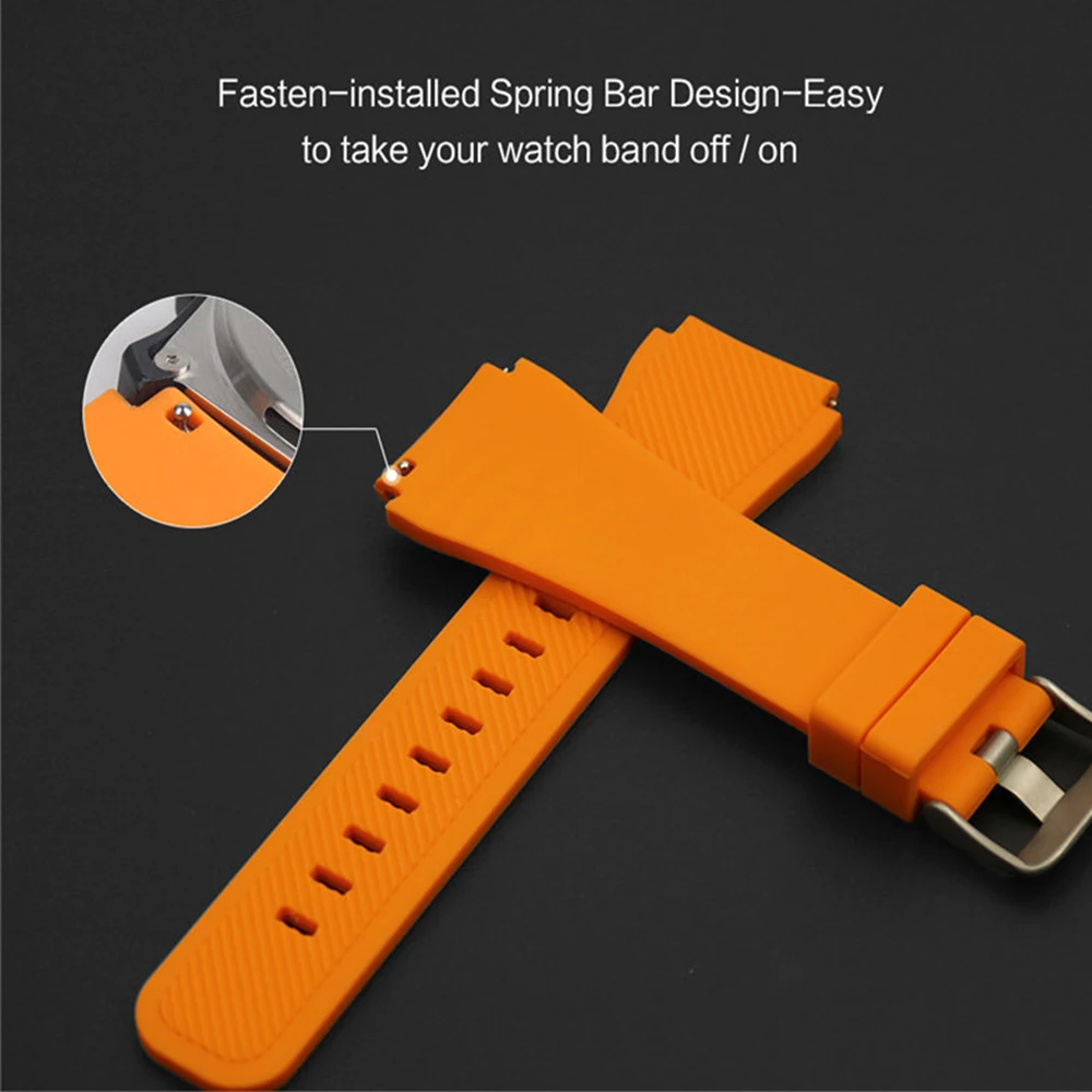 حزام سيليكون لساعة ميل ، سوار بديل سريع الإصدار ، سوار ساعة سوار ، سوار معصم كوريا ، إصدار رياضي ملون
