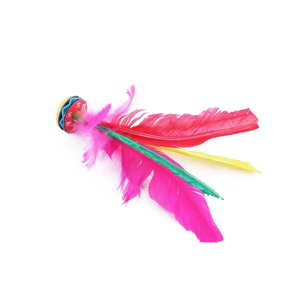 Durable Sports Game Colorful Feathers Chinese Jianzi Sport Training Foot Sports Kick Shuttlecock