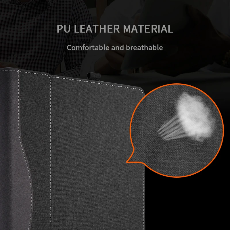 Imagem -03 - Capa Protetora de Couro pu Portátil Dividida Capa para Laptop para hp Envy X360 13-bf 13t-bf Pavilion Aero 13-be 2023