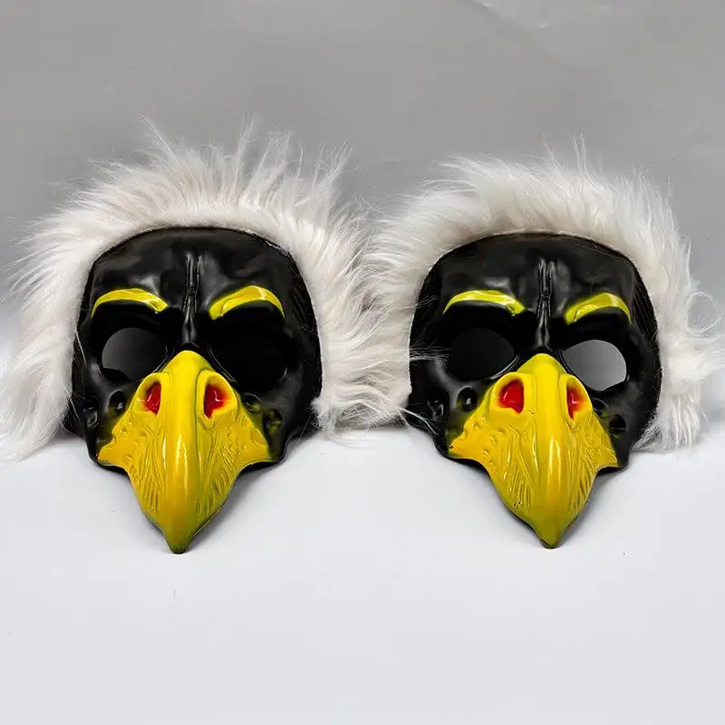 Halloween Cosplay Gruselige Adler-Gesichtsmaske NPC Lustiger Scherz-Gruselkopfschutz für Partyball-Kostüm-Requisite Ideal für Halloween – Detail 1