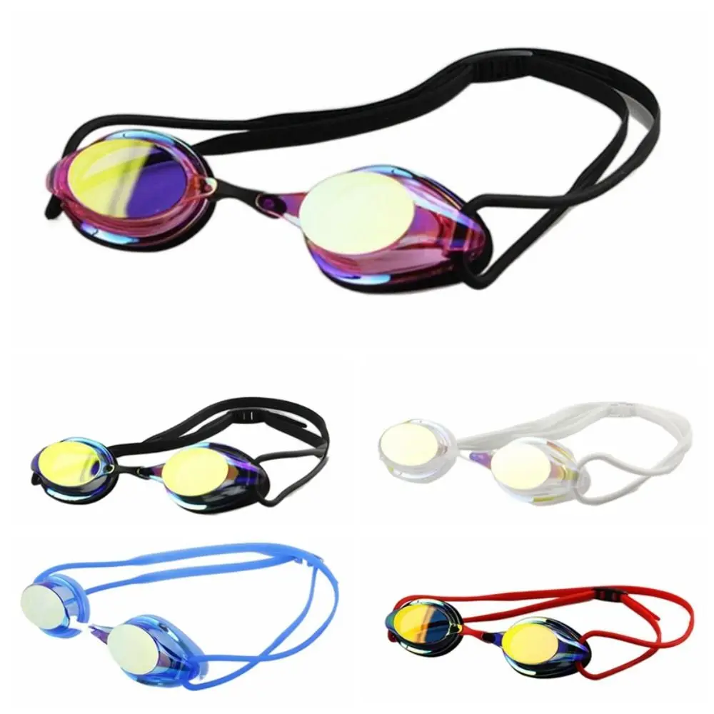 Optical Glasses Anti-fog Race Swimming Goggles Replaceable Professional Swimming Glasses Waterproof Electro-coated Adult