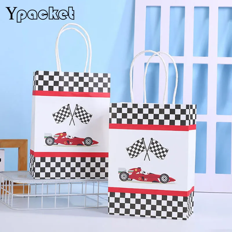 

Белая большая сумка с рисунком шахматной доски большой вместимости для модной подарочной упаковки, набор ювелирных изделий, сумки с бумажной ручкой для покупок