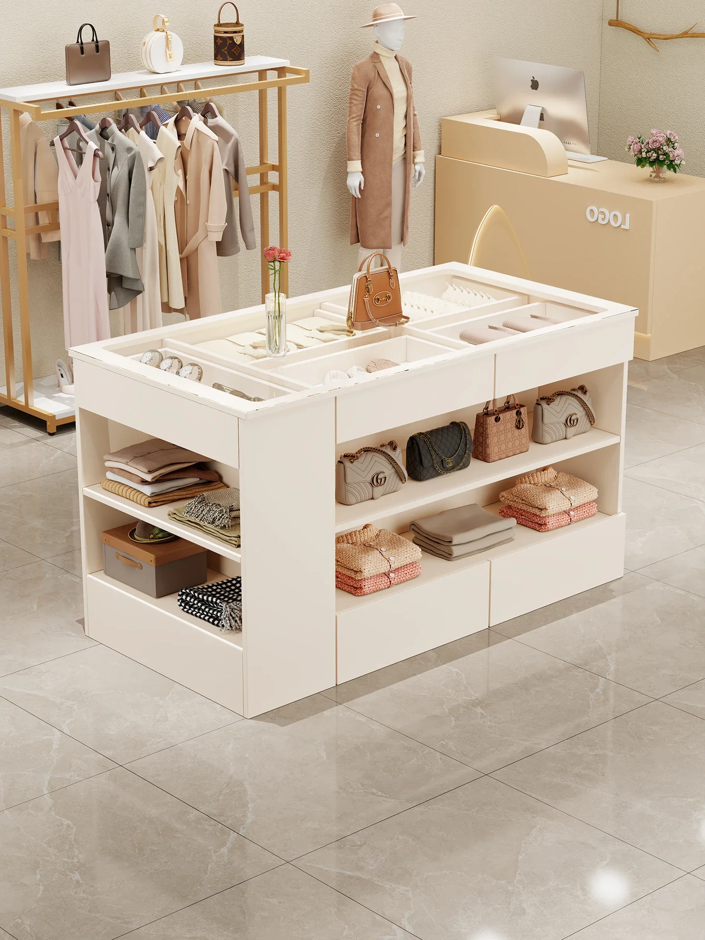 Clothing Store Nakajima Display Desk Women's Clothing Store Water Table Decoration Counter Ornament Jewelry Display