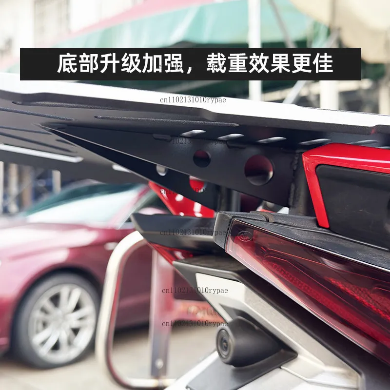 368G modified with integrated rear luggage rack and stainless steel base plate