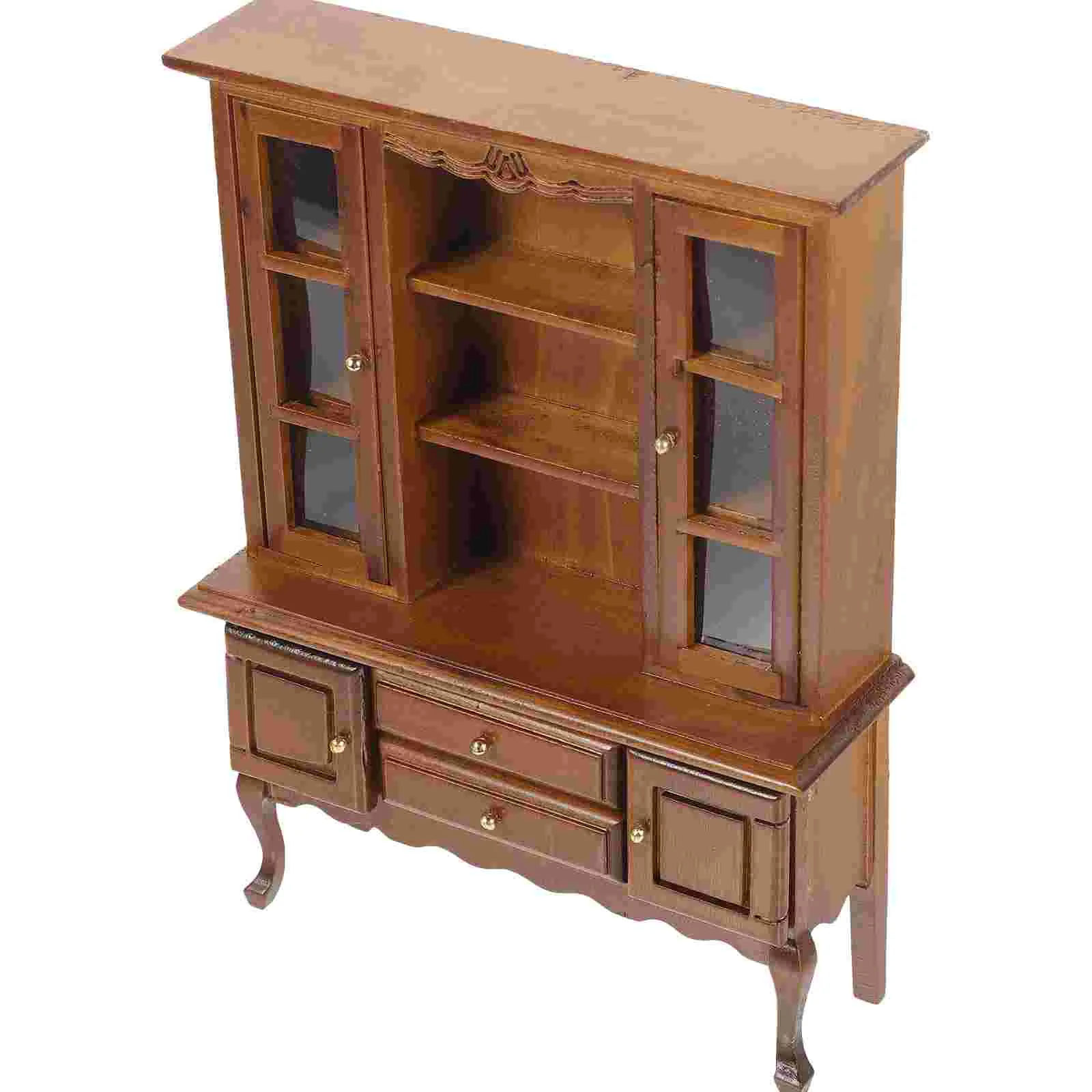 Dollhouse Shelf Locker Mini Sideboard Cabinet DIY Modeling Toy Miniature Tableware