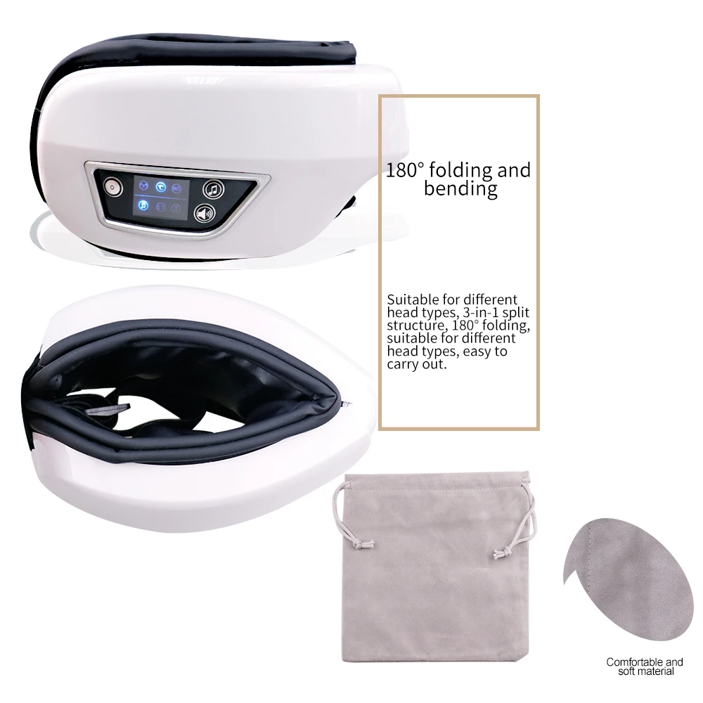 Instrumento de massagem ocular inteligente vibração airbag compressa massageador de olhos ferramenta de cuidados com os olhos bluetooth música relaxar fadiga máscara de dormir