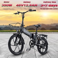 RANDRIDE YA20M Electric Bicycle 350W Motor 48V12.8 Lithium Battery Foldable Ebike 20-inch Dual-disc Brake Urban Electric bike
