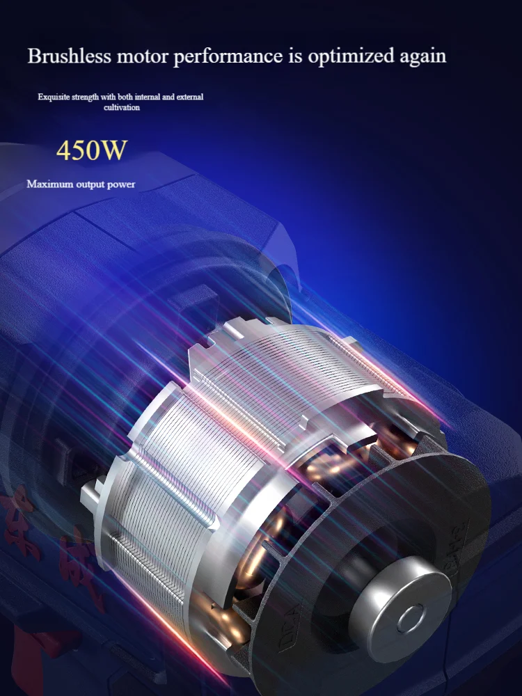 مجموعة مثقاب لاسلكي صناعي احترافي مع محرك مزدوج السرعة 60 نانومتر بدون فرش وبطارية متغيرة السرعة مدعومة OEM