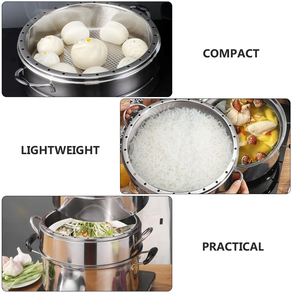 

Multi-Functional Stainless Steel Food Steamer Dish Thickened Household Steamer for Buns Rice Eggs Kitchen Tool