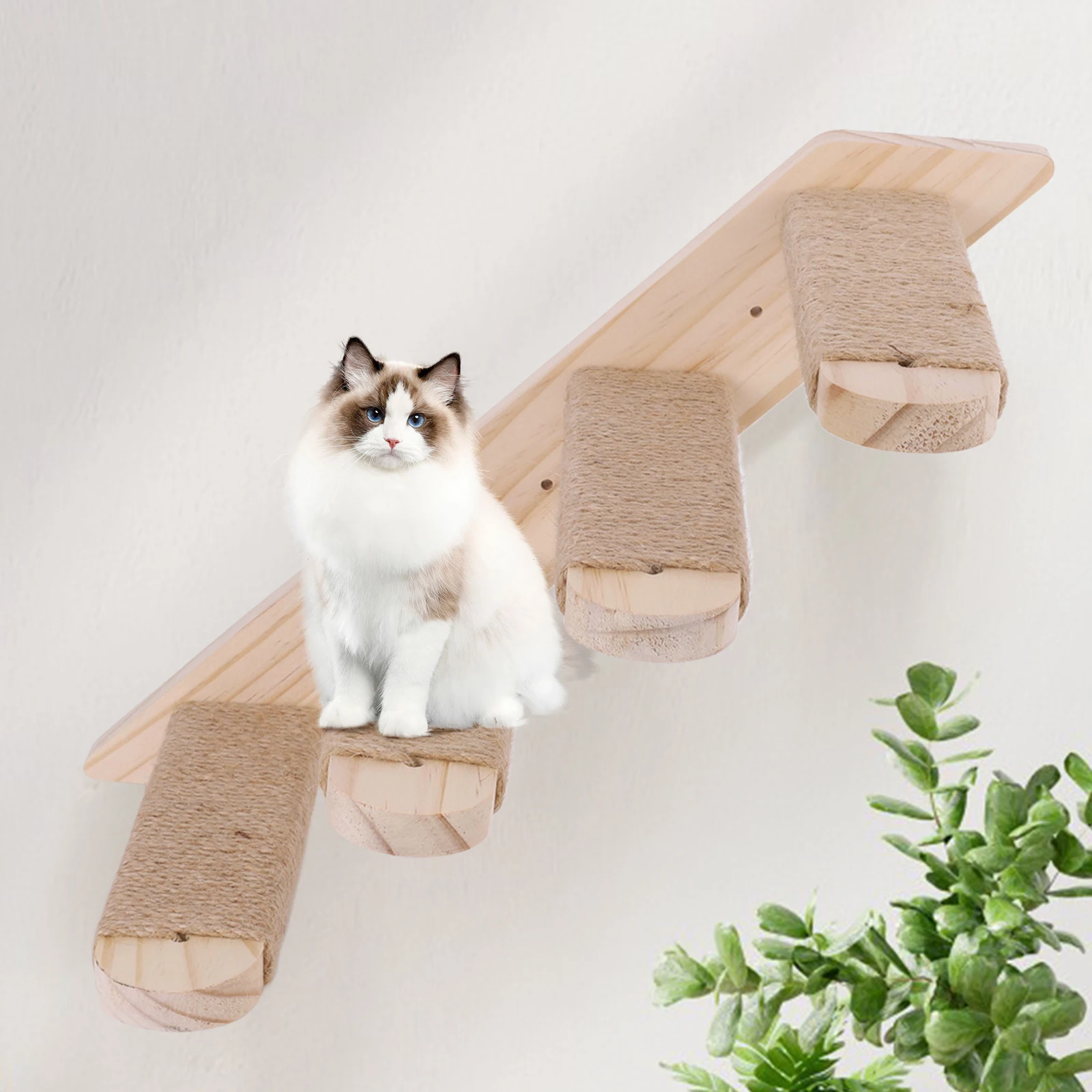 

Настенные полки для кошек, настенные ступеньки для кошек, четырехступенчатая лазалка для кошек, полки-лежанки для кошек
