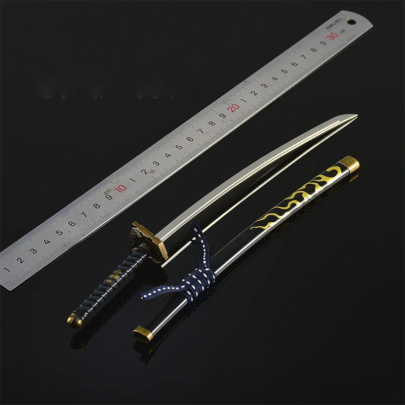 26 cm Tsushima fantôme jeu Katana jouet modèle tout en métal jouet épée couteau gainé Collections ornement japonais samouraï épée
