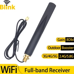 8dbi Outdoor Waterproof Omni Antenna 5G 4G 3G Full Band Signal Booster WiFi Dual Band Antenna 2.4G 5.8G Long Distance Amplifier