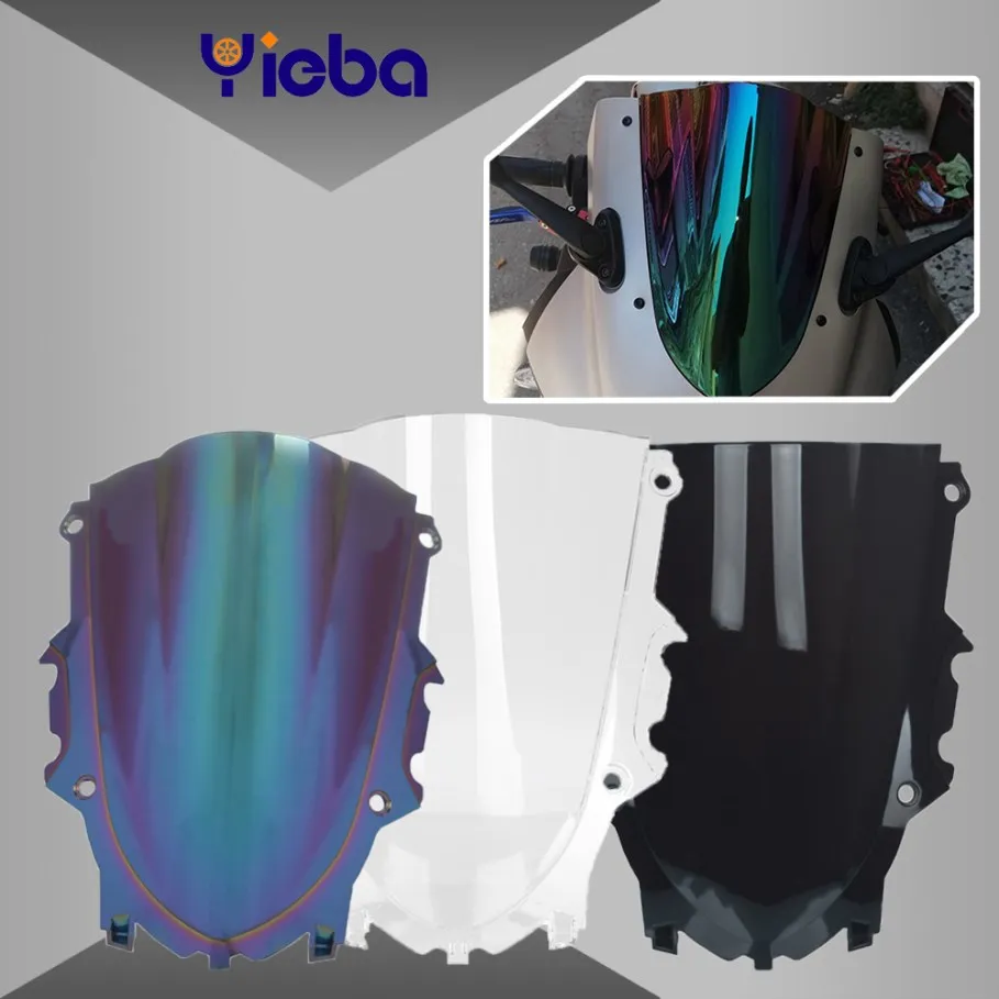 

Fit For YAMAHA YZF R25 R3 yzf-r25 yzf-r3 2019 2020 2021 2022 2023 Double Bubble Motorcycle Visor Viser Windshield WindScreen