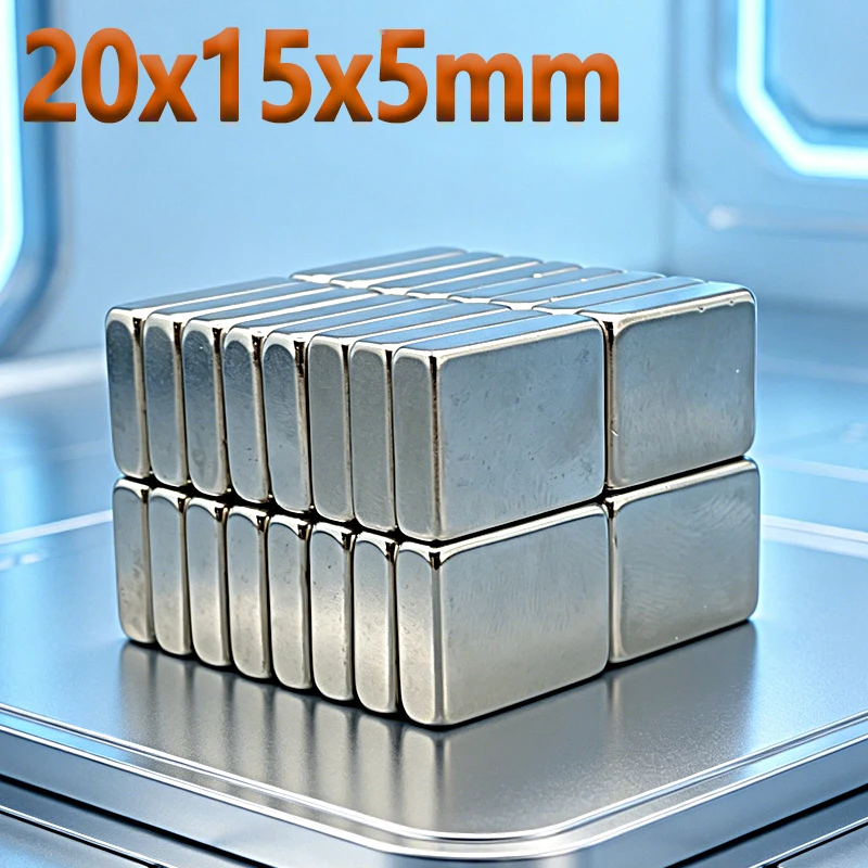 N35 NdfeB 20x15x5mm Magnet Square Shape Permanent Magnetic Imanes 20*15*5mm Accessory Neodymium Fridge Office Magnet 2-20pcs
