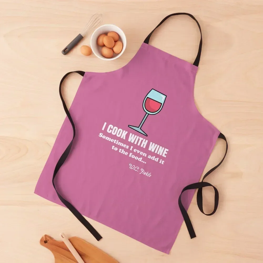 

I Cook With Wine Apron For Home Accessories Kitchenware For Hairdresser professional hairdresser Apron