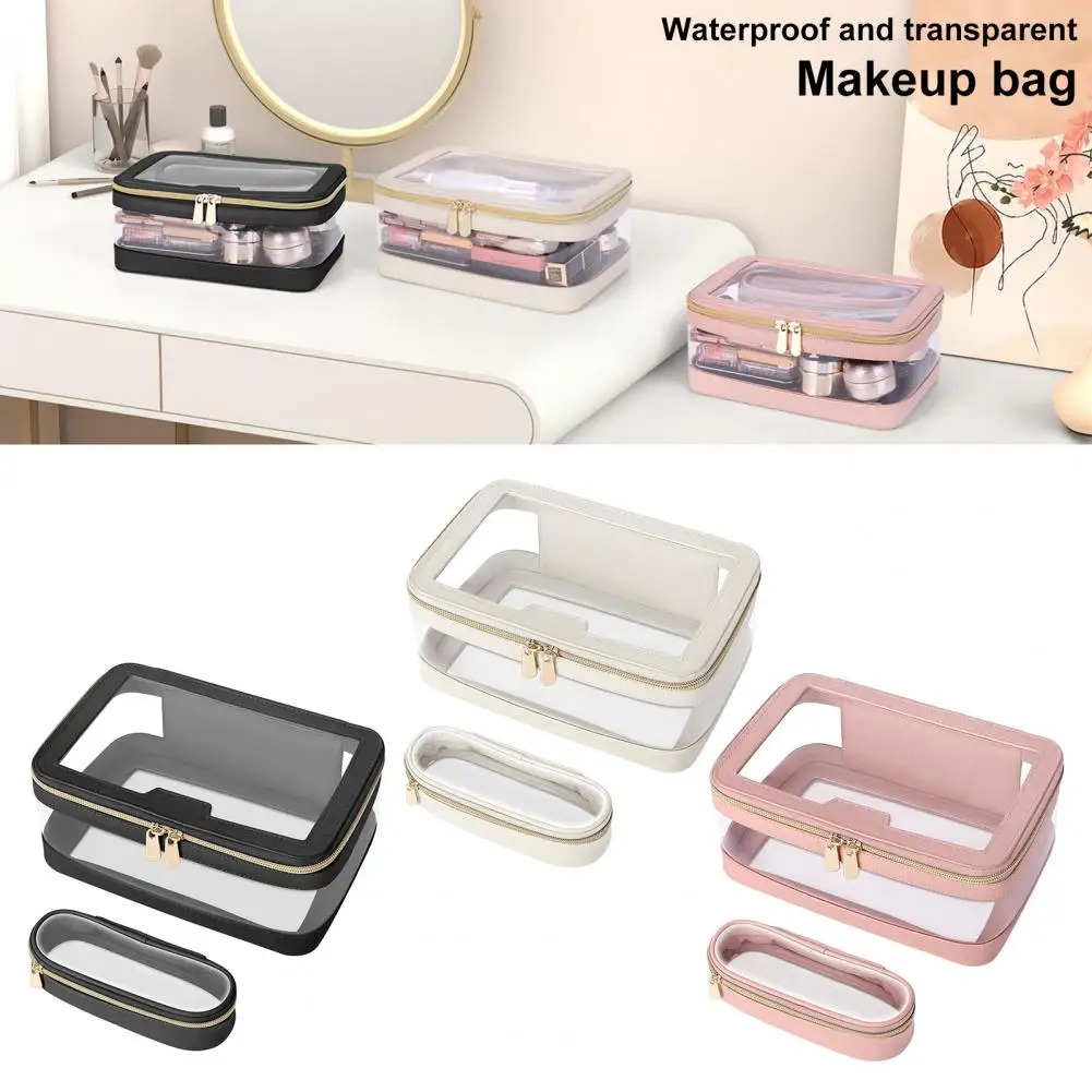 Waterproof Cosmetic Bag Travel Makeup Pouch Set with Zipper Closure Waterproof Cosmetic Bags for Lipstick Eyebrow for Beauty