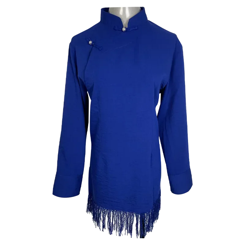 

Tibetan Blouse Oriental Style Tops Chinese Traditional Clothing for Women Shirt Hanfu Clothes Ethnic Style