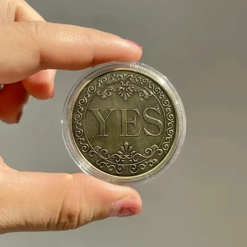 1/2/3Pcs YES Replica Coin – Silvery-Grey/Golden Copper Floral Commemorative, Collectible & Souvenir