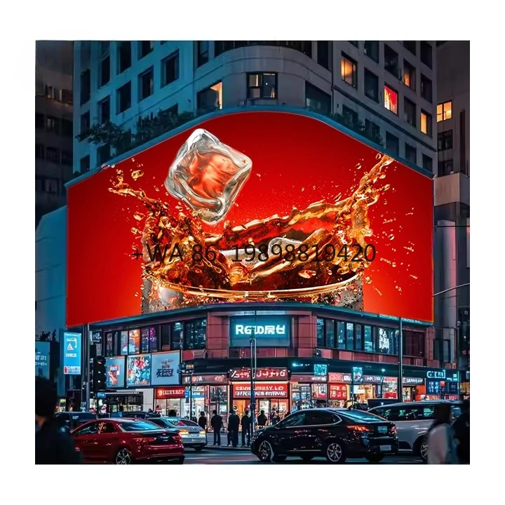 

Водонепроницаемый фиксированный светодиодный экран высокой яркости, изогнутый угловой рекламный щит, видеостена, высокое качество, полноцветный, для улицы