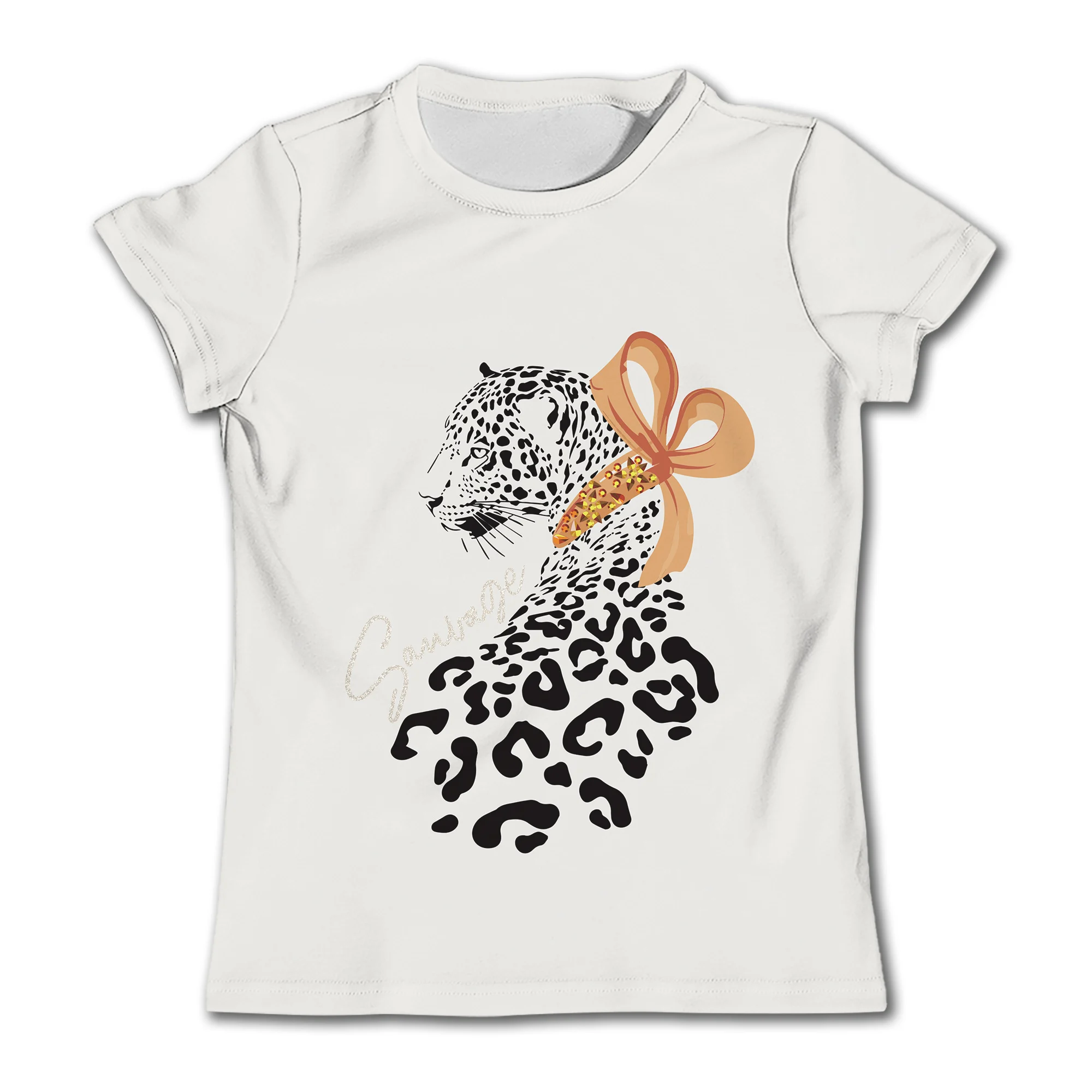 3 to 14 Y Boys Sporty Short Sleeve Kids' leopard 3D Print T-Shirt Cheap T-shirts Girls Casual Clothes Children's Cartoon Tops