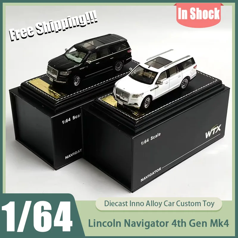 

Новинка в наличии: WTX 1:64 Lincoln Navigator 4-го поколения MK4, полноразмерный внедорожник с удлиненной колесной базой, литая модель с рабочей подвеской, игрушка, подарок