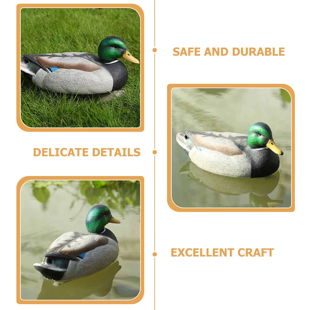 Realistic Simulated Duck Hunting Bait Premium Sturdy Outdoor Garden Floating Pond Decoration Lifelike Plastic Artificial Statue