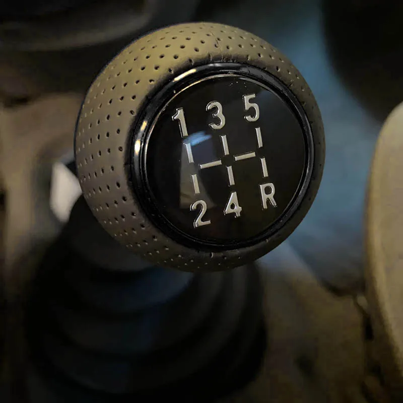 5-Gang Schaltknauf aus Leder, Schalthebel für die Gangschaltung, passend für die meisten manuellen Autos, LKWs und SUVs – Detail 16