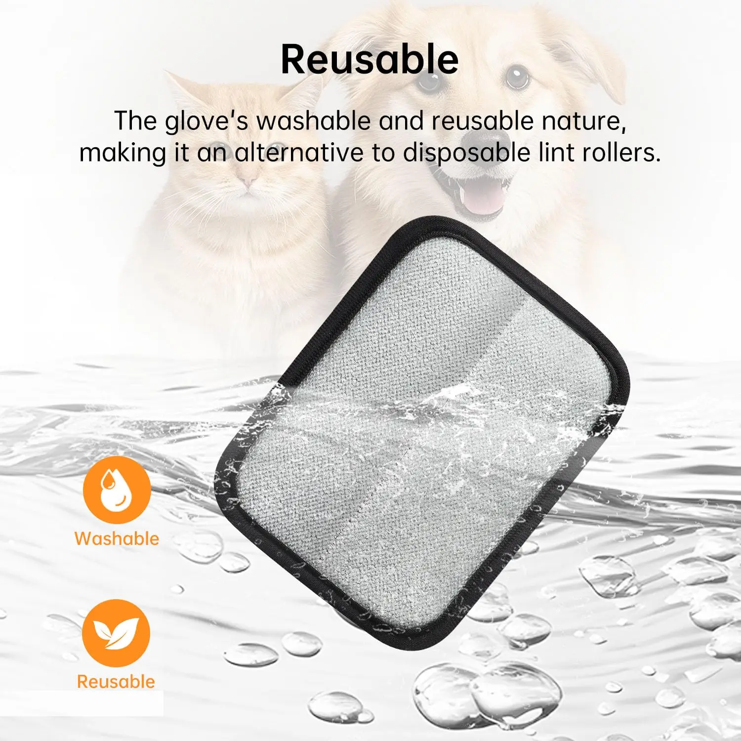 4Pcs Pet Hair Removal Gloves Reusable Electrostatic Cat Dog Hair Remover Grooming Gloves Brush Tool for Couch Carpet Car Seat view 6