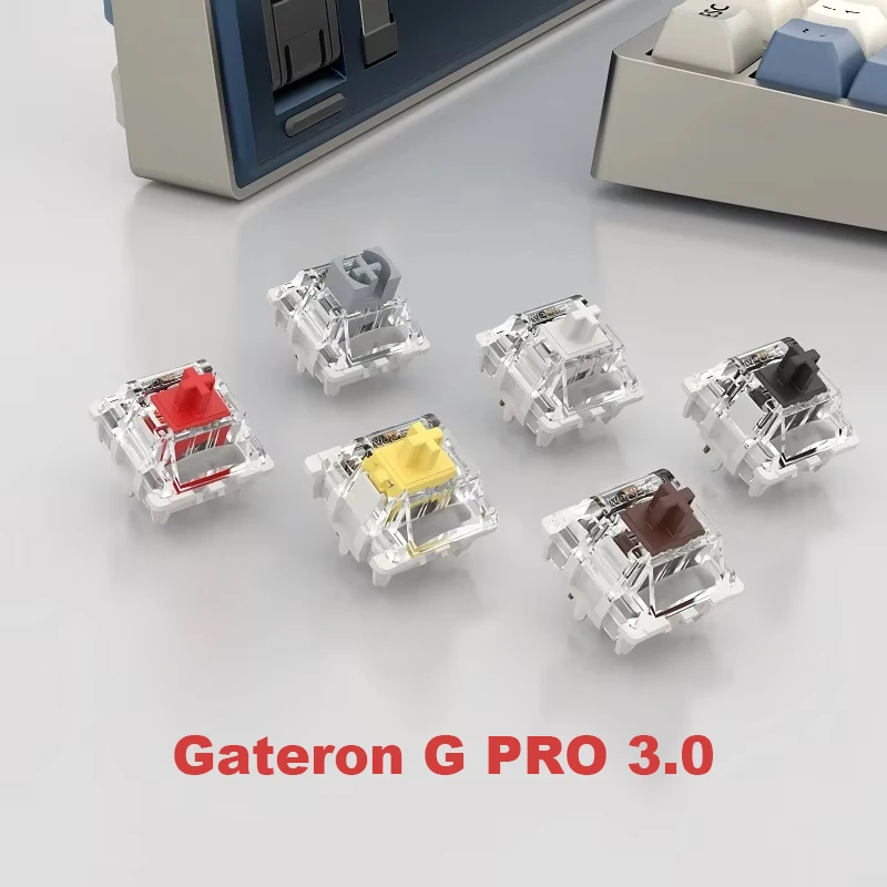 GATERON G Yellow Pro 3.0 RGB 5pin SMD Linear Tactile Pre Lubed Black White Red Silver Switch For MX Mechanical Keyboard